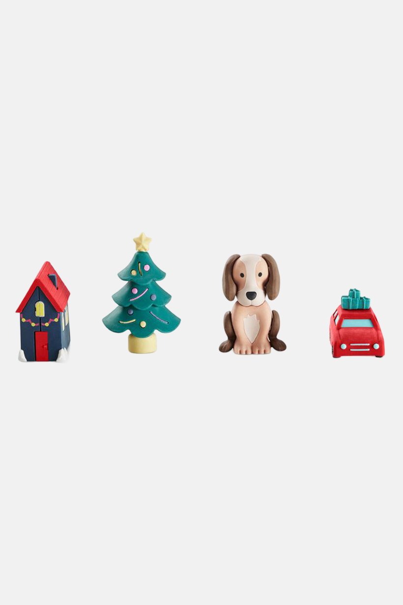 Eraser Set Of 4, Red Combo, Green