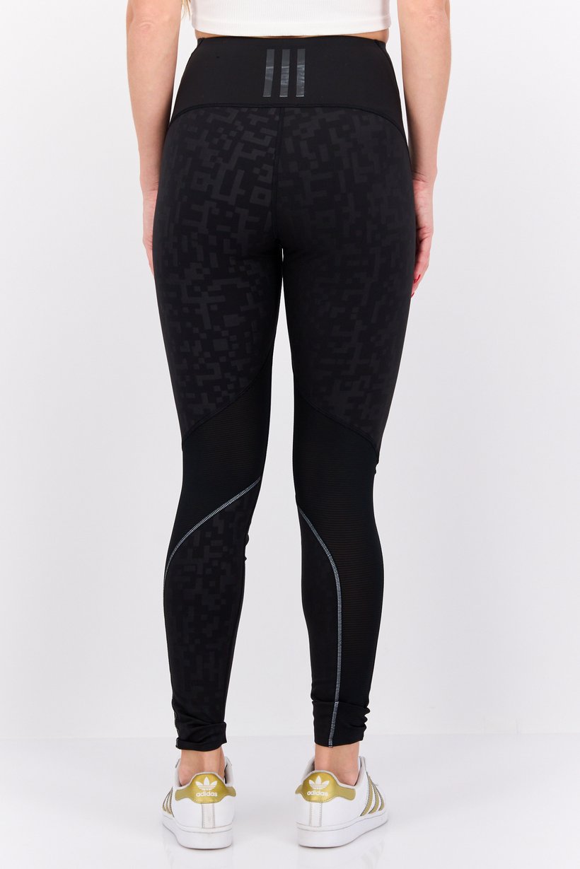 Women Sportswearr Fit Brand Logo Training Tights, Black