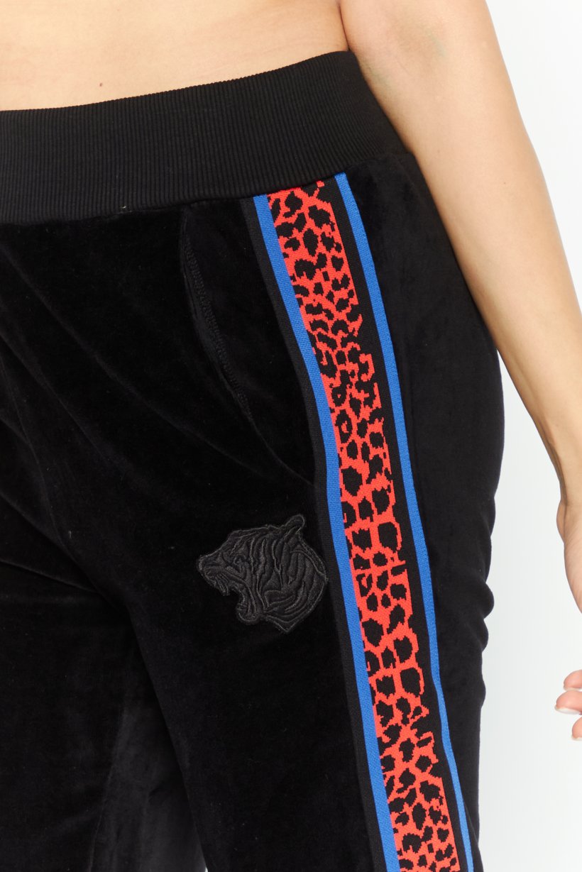Women Regular Fit Textured Jogger Pants, Black