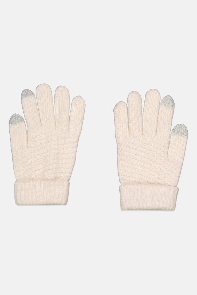Women 1 Pair Textured Gloves, Cream