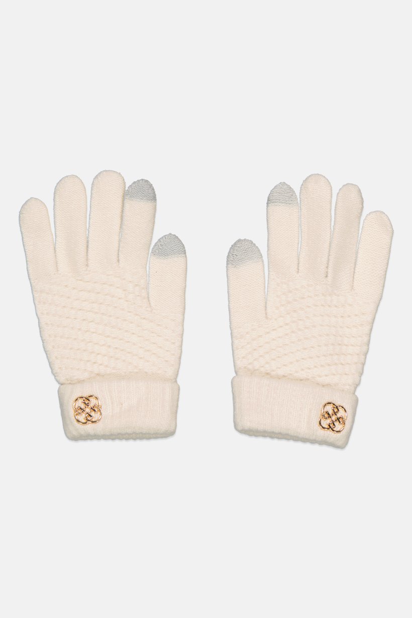 Women 1 Pair Textured Gloves, Cream
