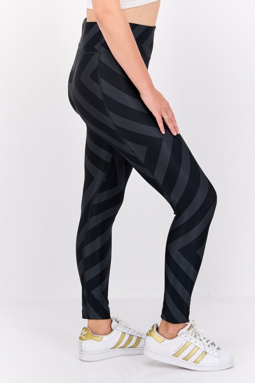 Women Sportswear Fit Stripe Training Tights, Grey