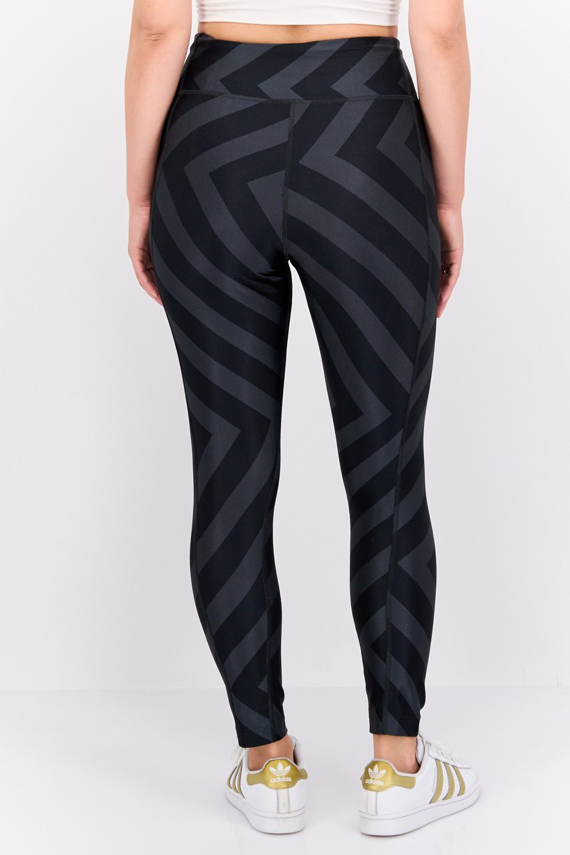 Women Sportswear Fit Stripe Training Tights, Grey