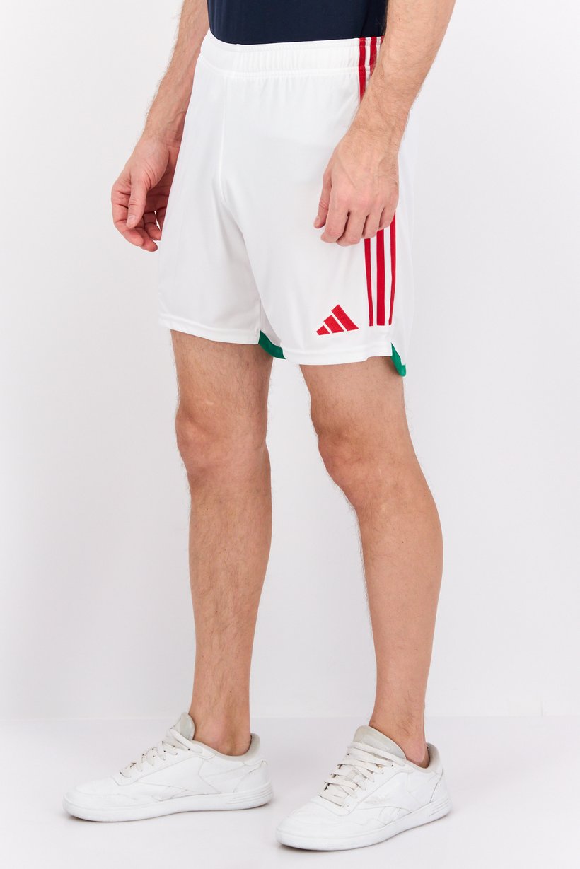 Men Sportswear Fit Embroidered Logo Football Shorts, White