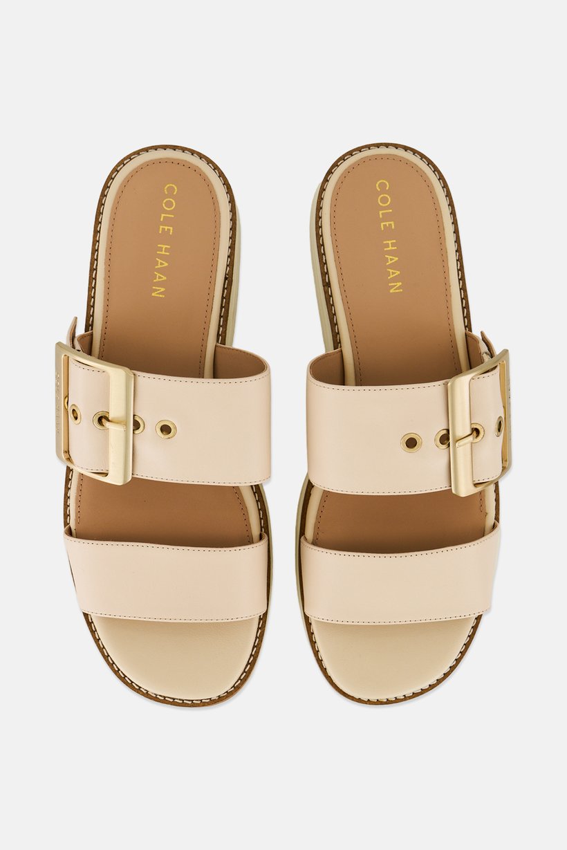 Buy Cole Haan Women OG Platform Medium Adjustable Buckle Sandal, Ivory ...