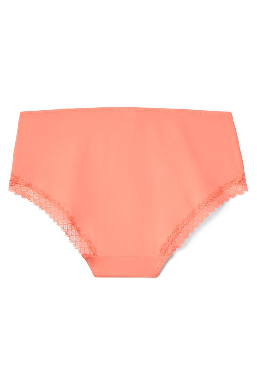 Women 2 Pieces Solid Underwear Panties, Peach