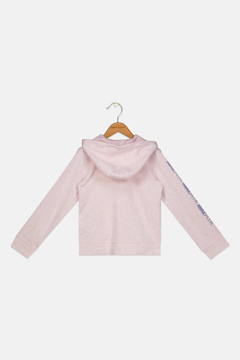 Kids Girl Sportswear Fit Long Sleeve Training Hoodie, Heather Pink