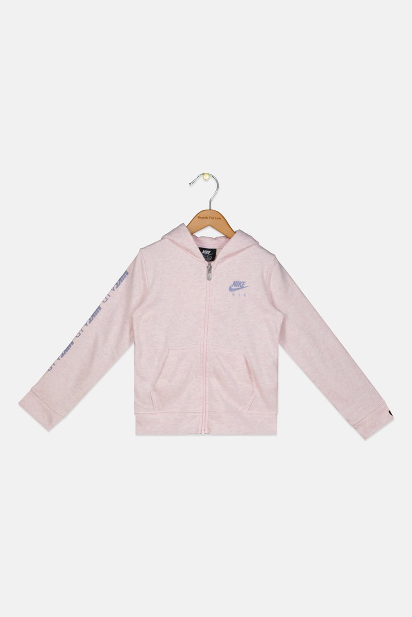 Kids Girl Sportswear Fit Long Sleeve Training Hoodie, Heather Pink