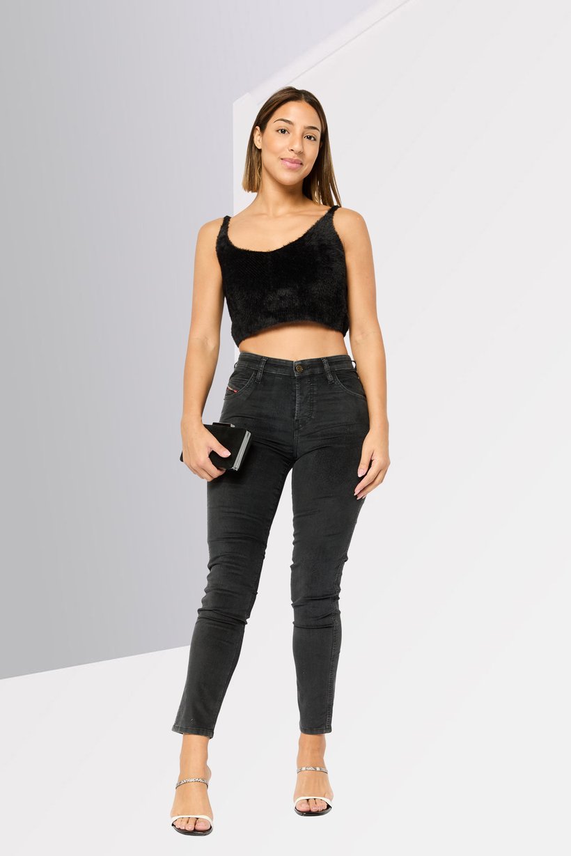 Women Slim Fit Solid Jeans, Black