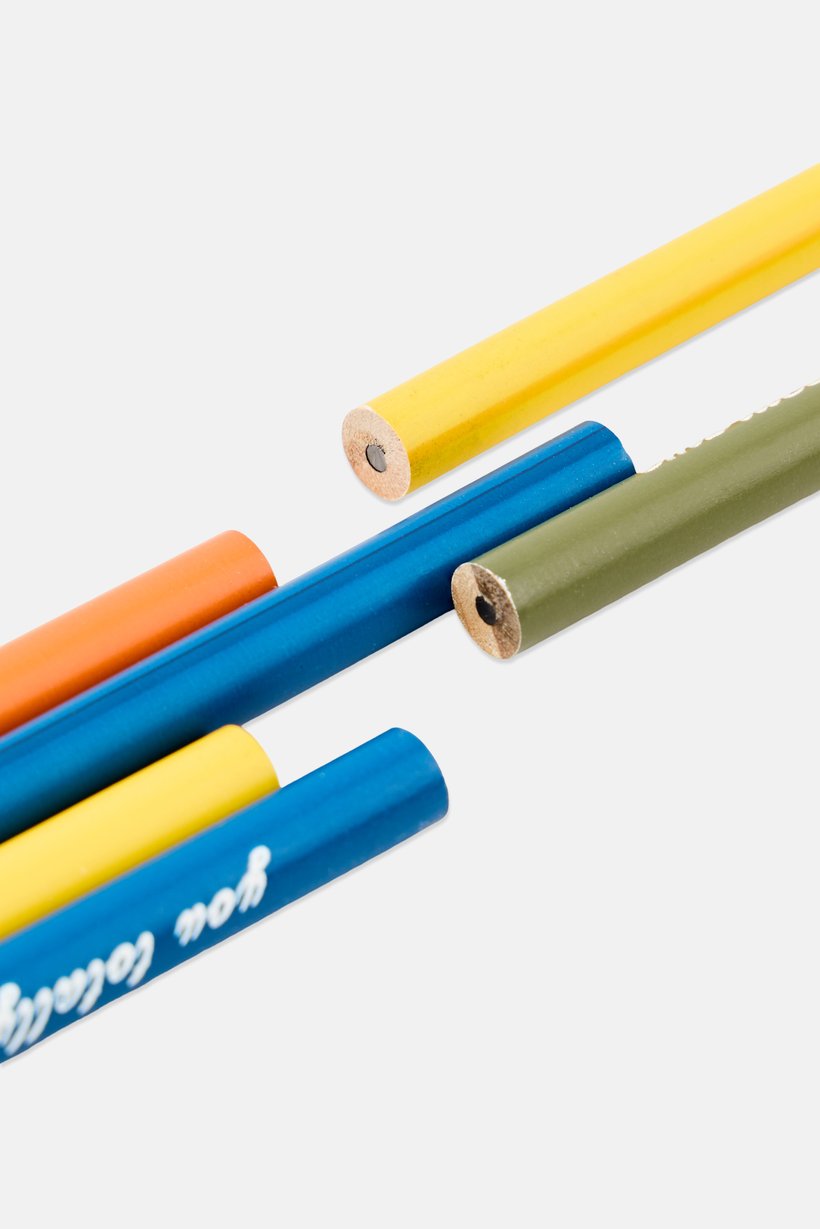 6 Piece HB Pencils, Multicolor