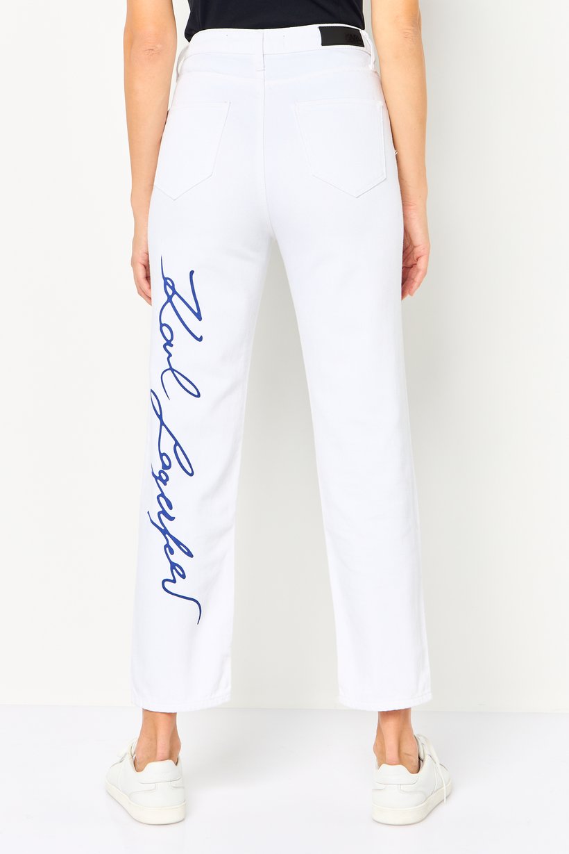 Women Regular Fit Graphic Print Stretchable Jeans, White