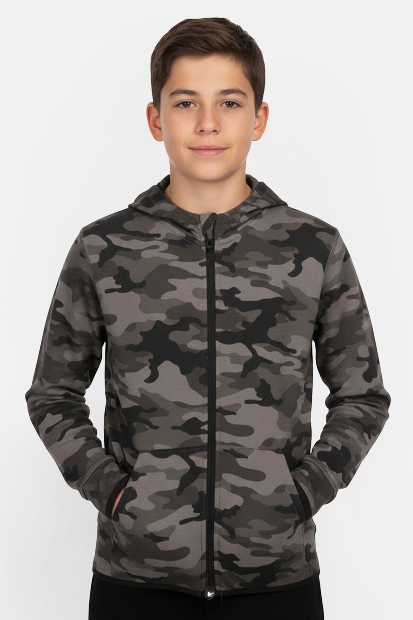 Kids Boy Long Sleeve Camouflage Hoodie, Multicolor