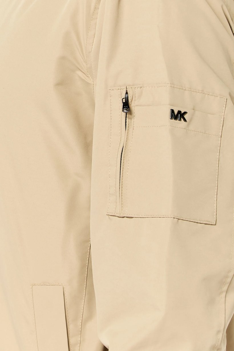 Men Plain Bomber Jacket, Khaki