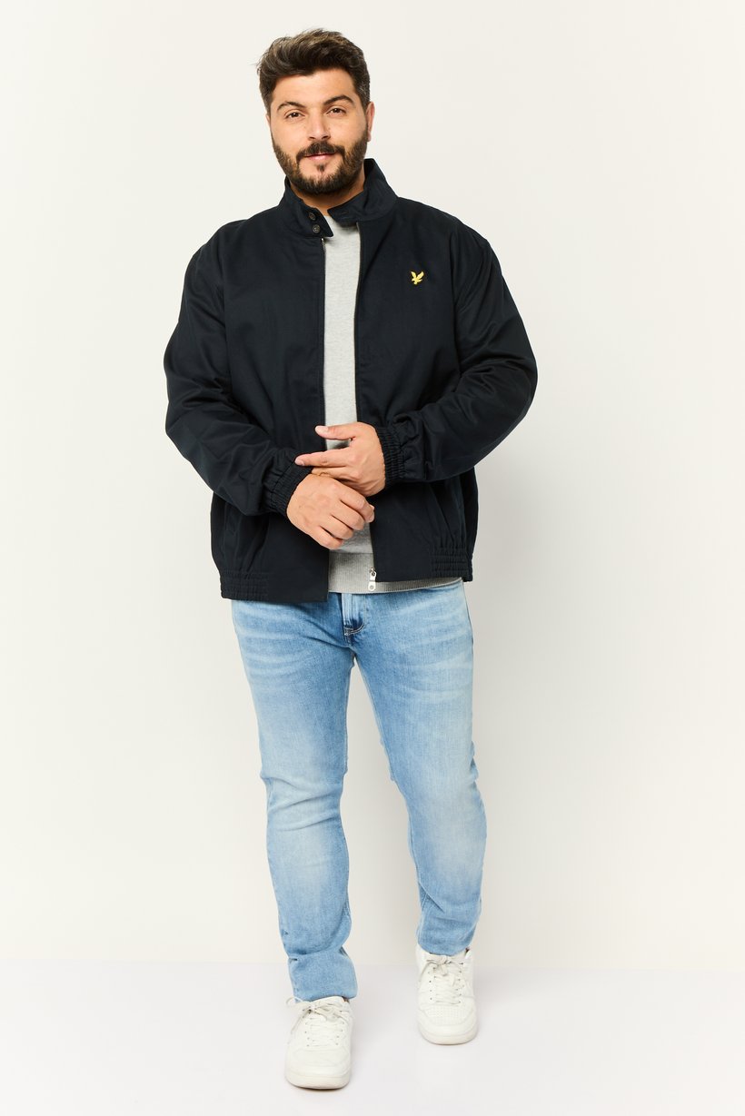 Men Brand Logo Soft Shell Jacket, Navy Blue