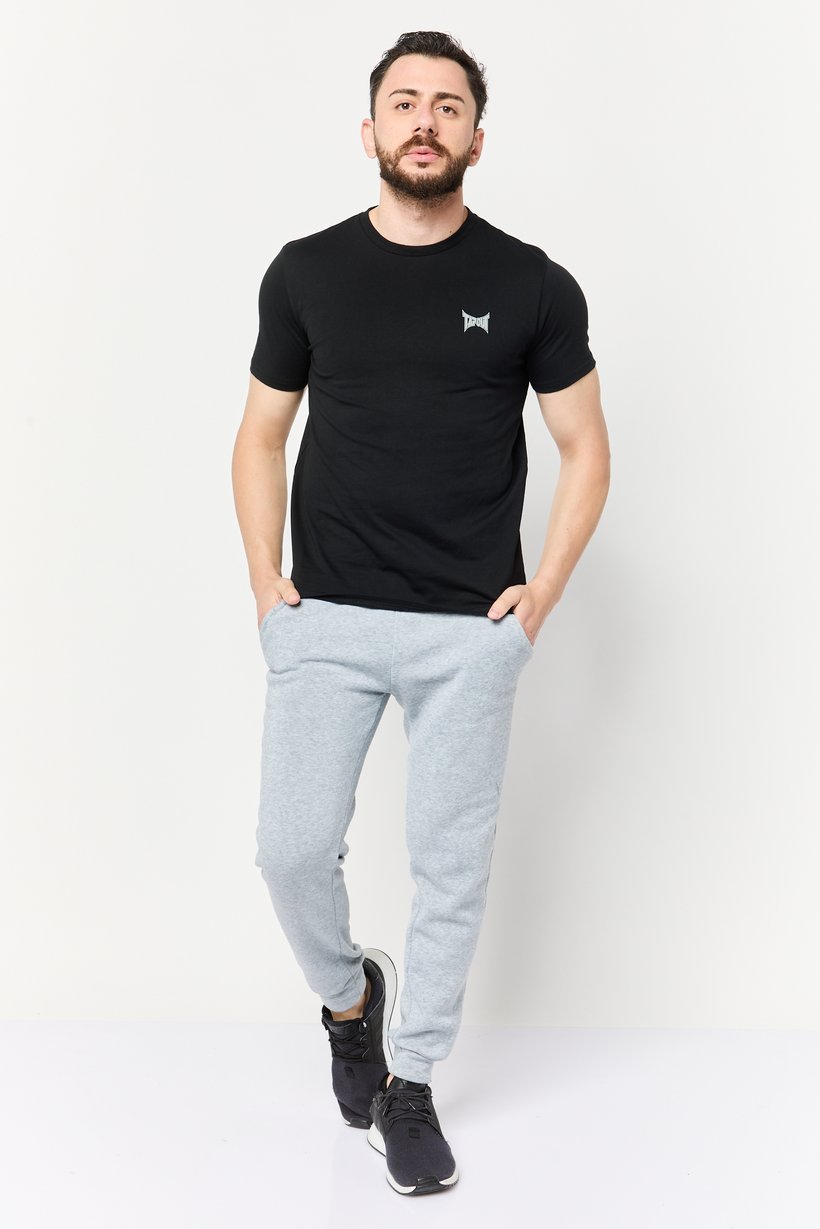 Men Sportswear Fit Short Sleeve Outdoor T-Shirt, Black