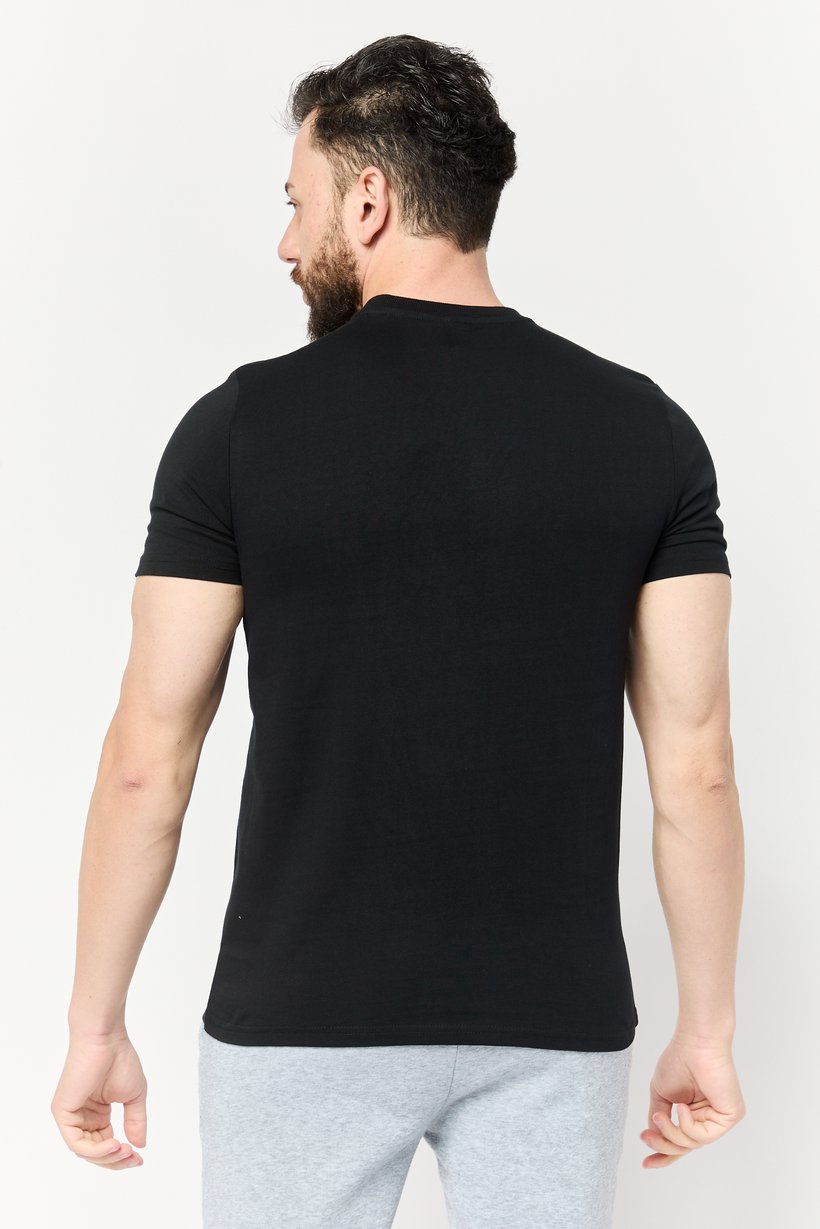 Men Sportswear Fit Short Sleeve Outdoor T-Shirt, Black