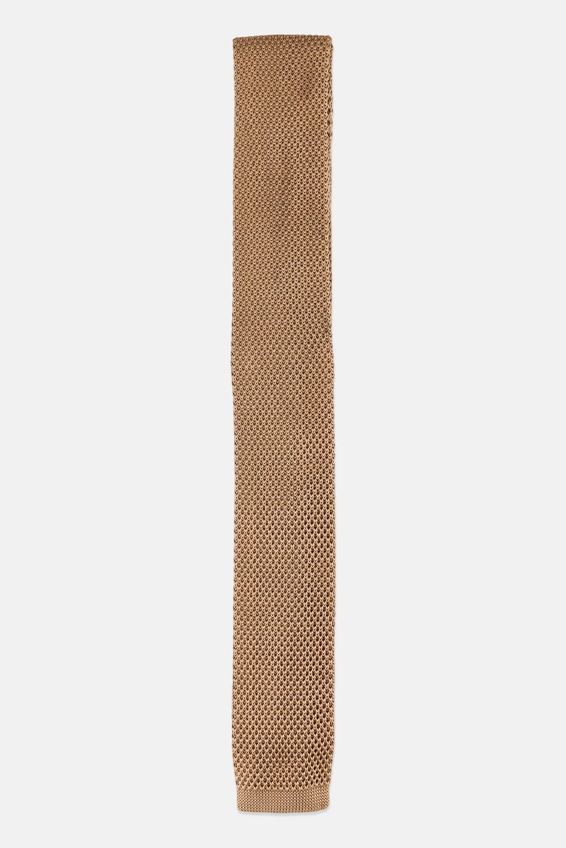 Men Textured Tie, Beige