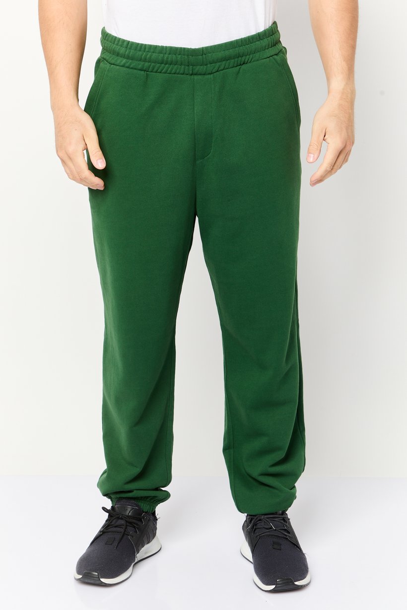 Men Regular Fit Solid Sweatpants, Green