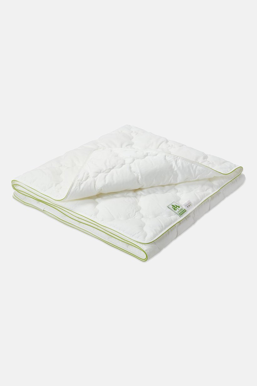 Single Greenline Quilted Bedsheet, White