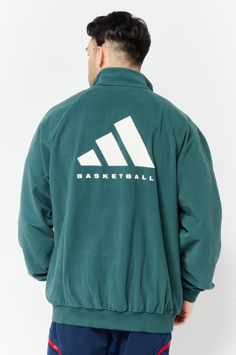 Men Sportswear Fit Long Sleeves Training Jacket, Green