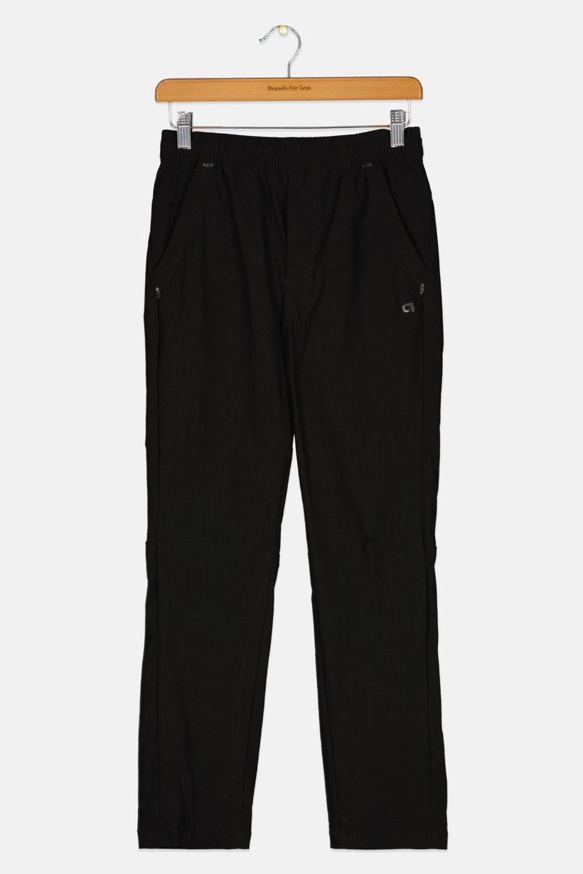 Kids Boy Solid Straight Leg Pants, Black