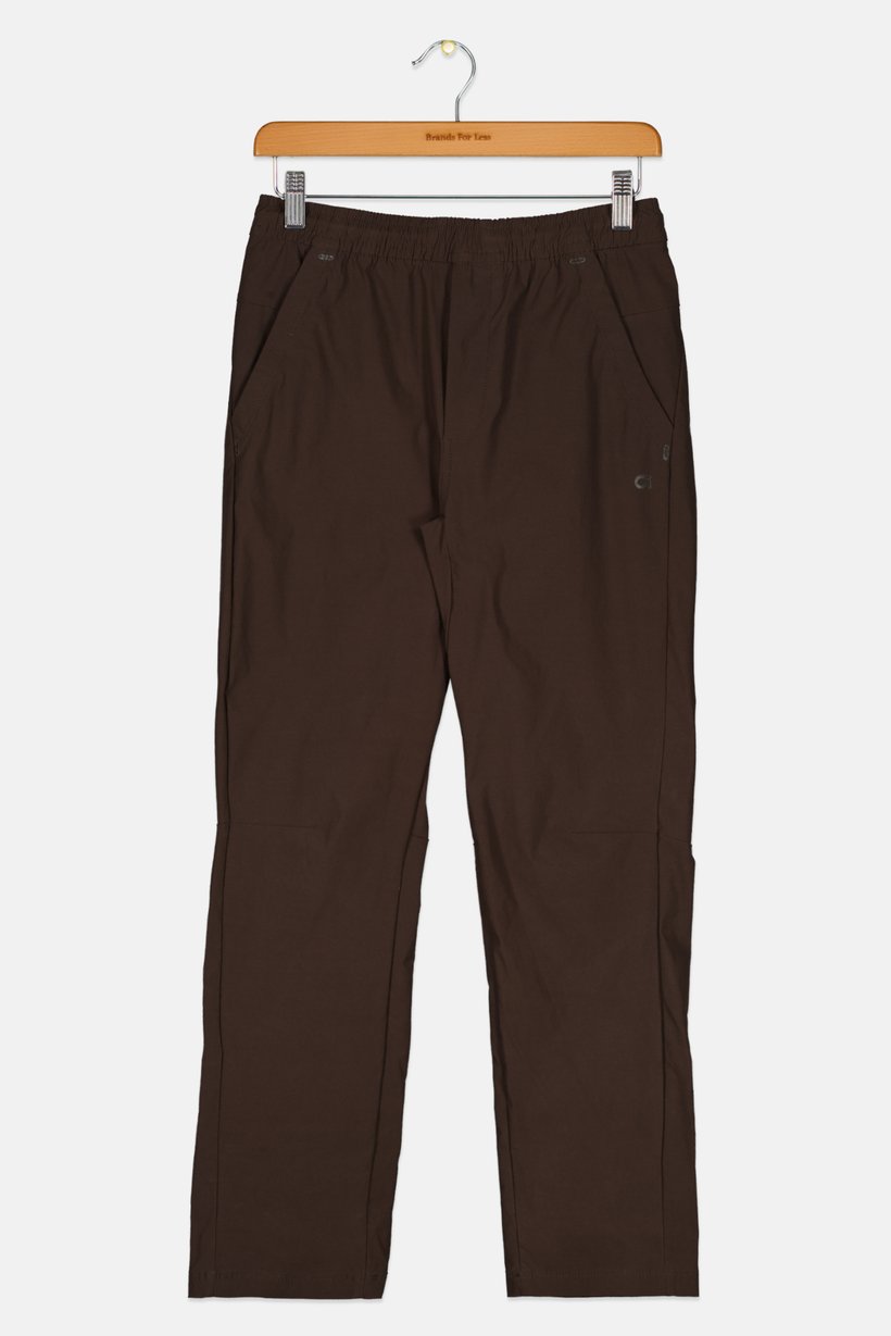 Kids Boy Plain Pull On Pants, Dark Brown