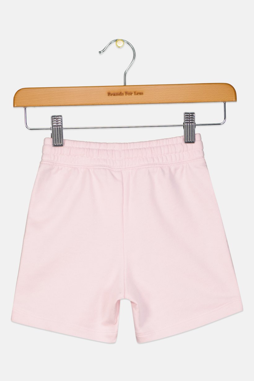 Toddlers Girl Brand Logo Basic Shorts, Light Pink