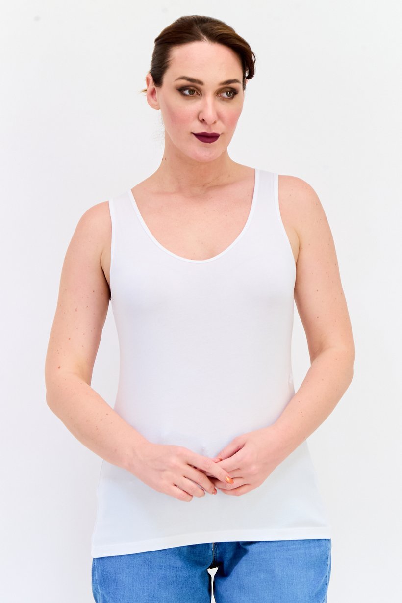 Buy Felina Women 3 Pack Reversible Round Neck Sleeveless Solid Tank Top ...