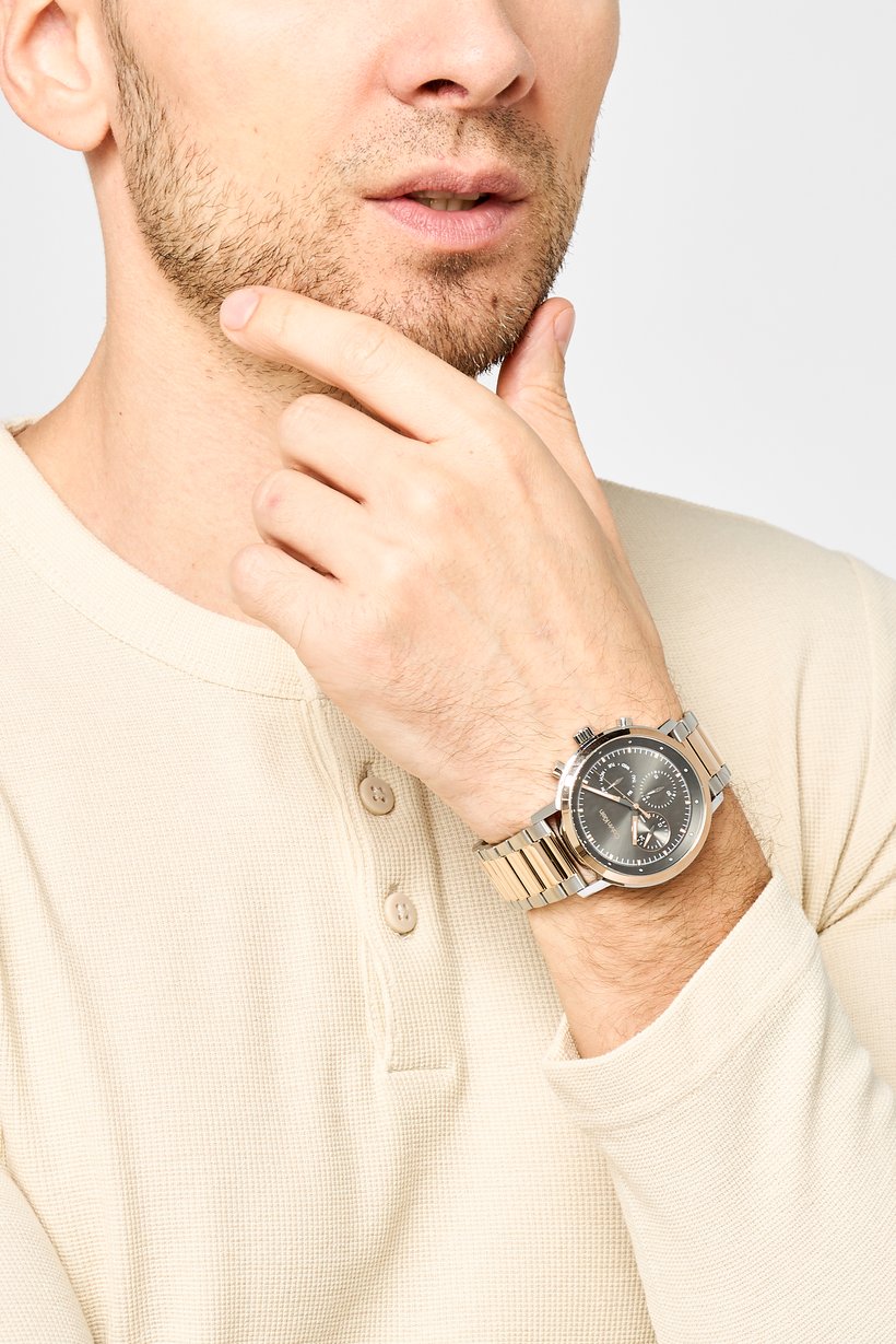 Buy Calvin Klein Men 25200064 Stainless Steel Analog Two Tone Watch ...