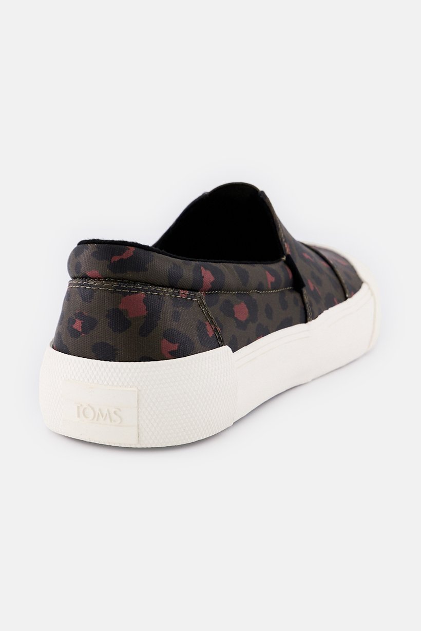 Buy Toms Women Abstract Leopard Matte Canvas Slip On Shoes, Multicolor ...