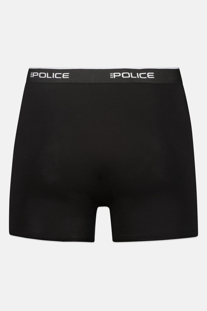 Men 3 Pcs Brand Logo Boxer Shorts, Black