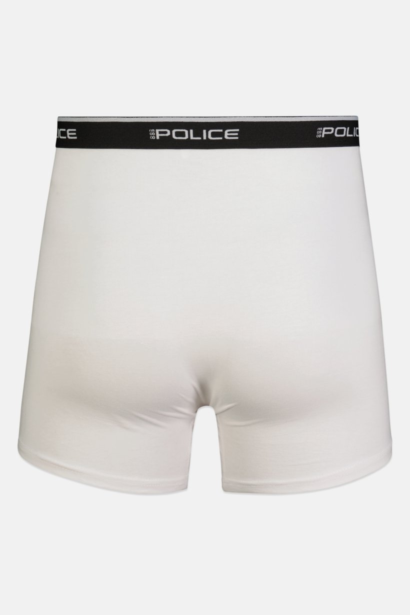 Men 3 Pcs Brand Logo Boxer Shorts, White