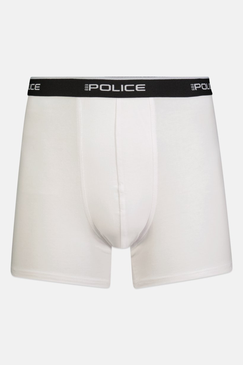 Men 3 Pcs Brand Logo Boxer Shorts, White
