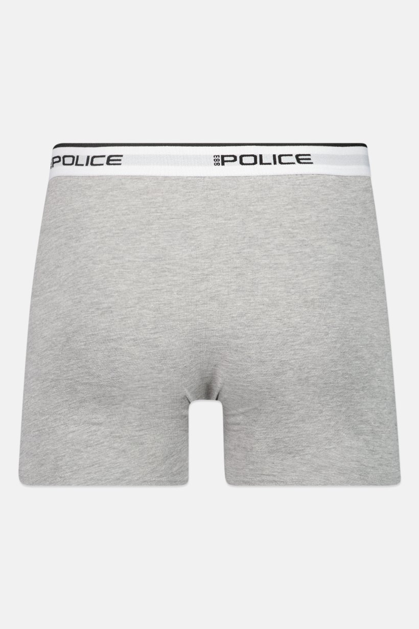 Men 3 Pcs Brand Logo Boxer Shorts, Grey