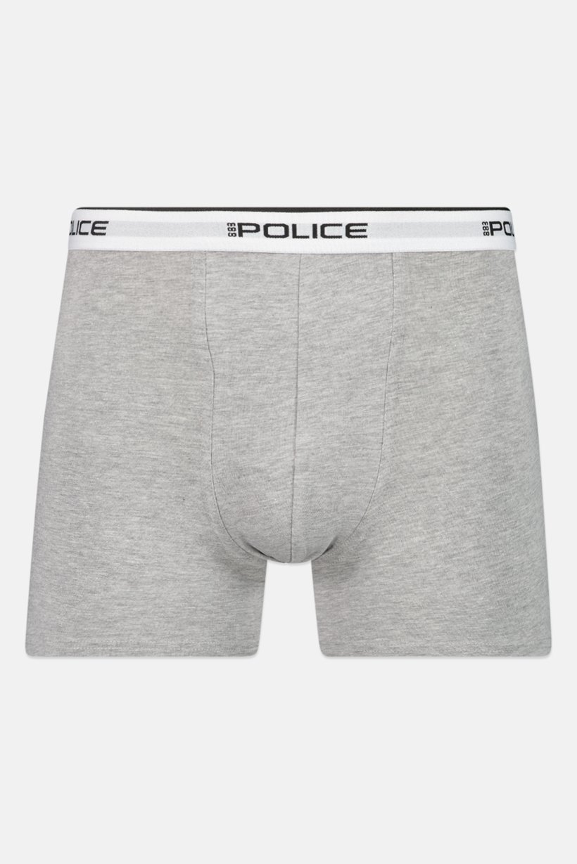 Men 3 Pcs Brand Logo Boxer Shorts, Grey