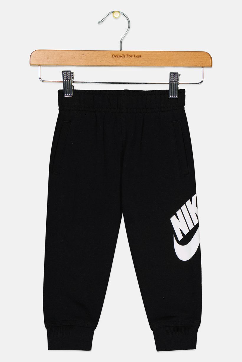 Toddlers Boy Drawstring Outdoor Sweatpants, Black