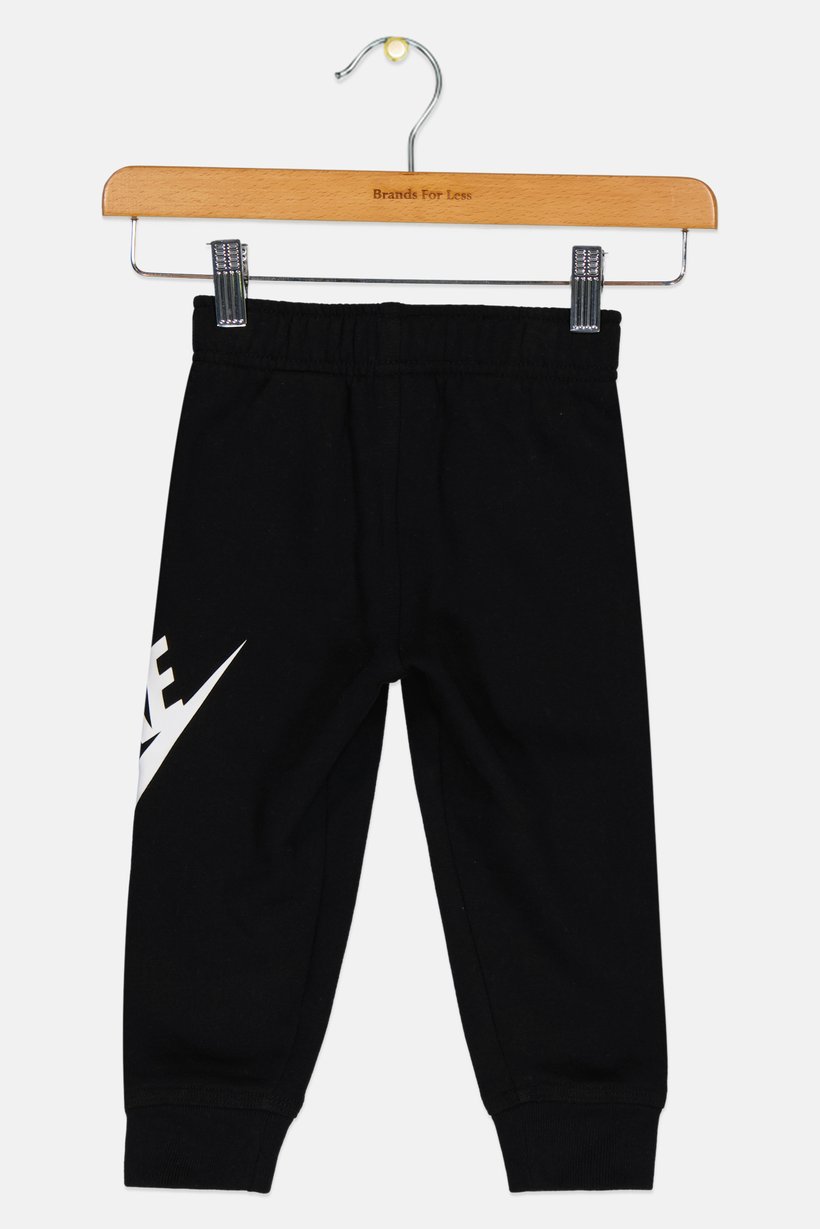 Toddlers Boy Drawstring Outdoor Sweatpants, Black