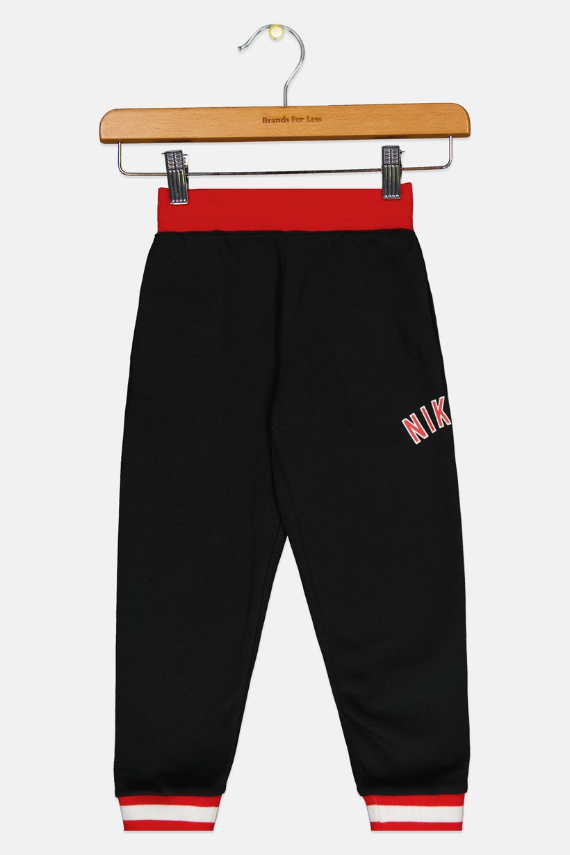 Toddlers Boy Brand Logo Jogger Pants, Black