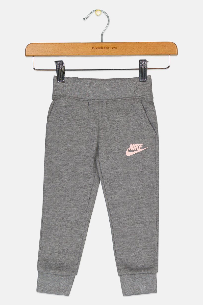 Toddlers Girl Brand Logo Outdoor Sweatpants, Grey