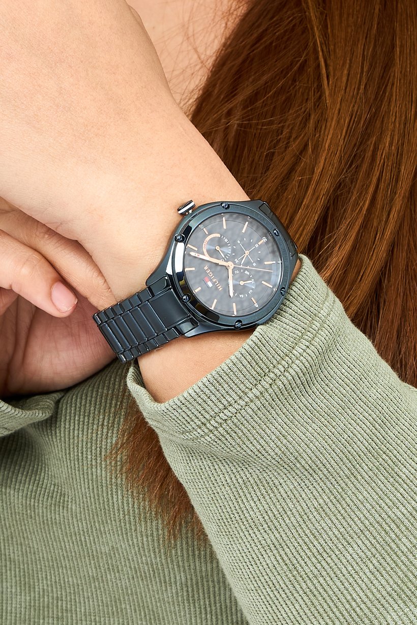 Women 1782656 Stainless Steel Ionic Plated Analog Watch 40mm, Navy