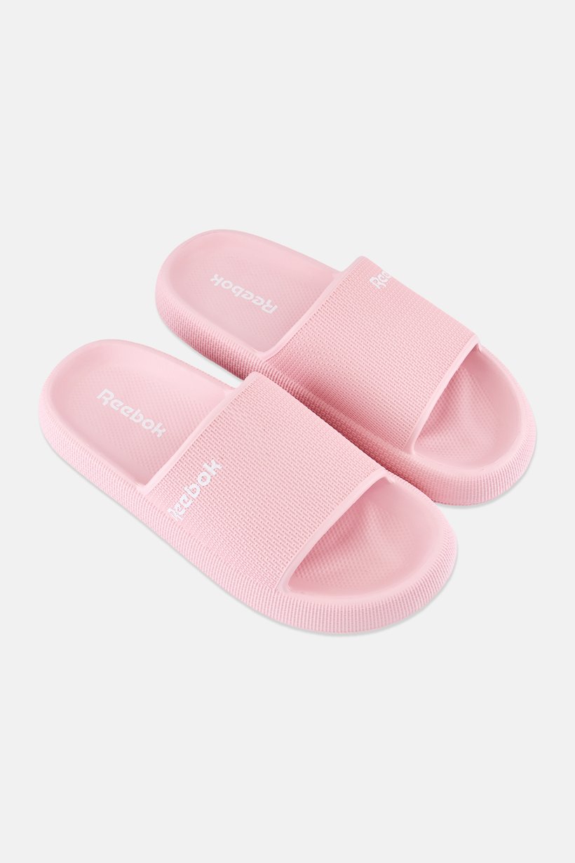 Buy Reebok Men Brand Logo Slip On Slides, Pink Online | Brands For Less