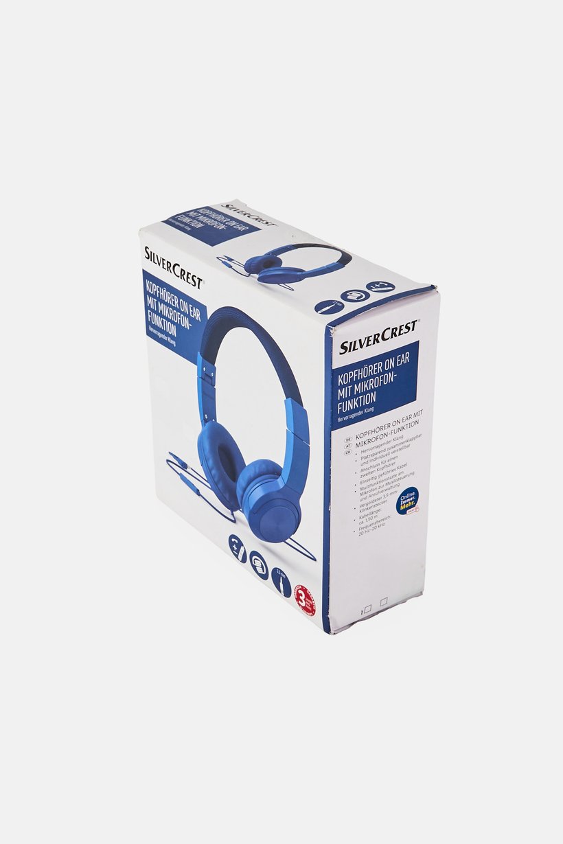 Headphones On-Ear With Microphone Remote Function Good, Blue
