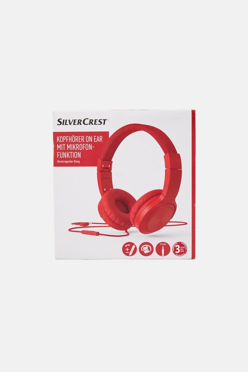 Headphones On-Ear With Microphone Remote Function Good, Red