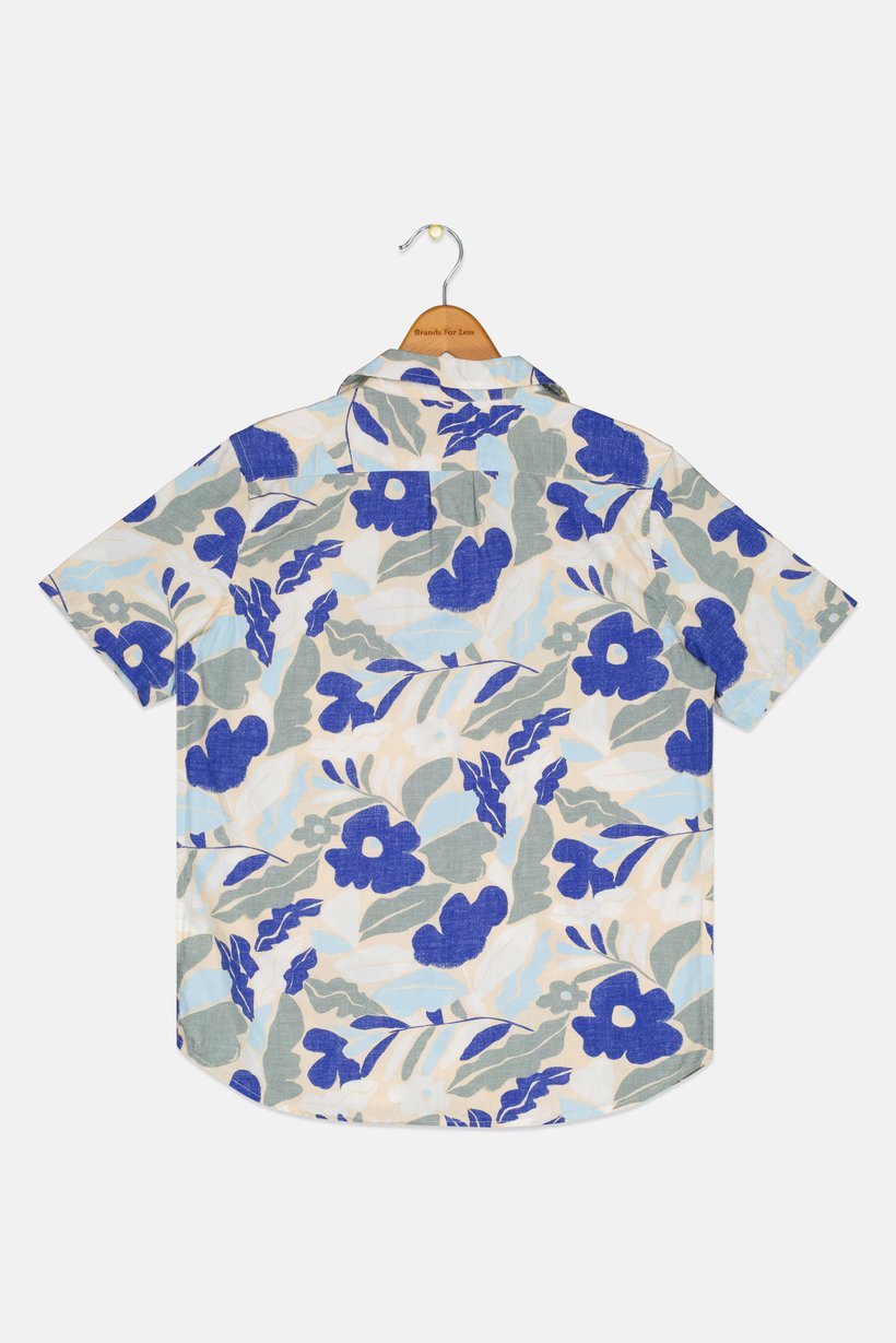 Kids Boy Allover Print Short Sleeve Casual Shirt, Multicolor