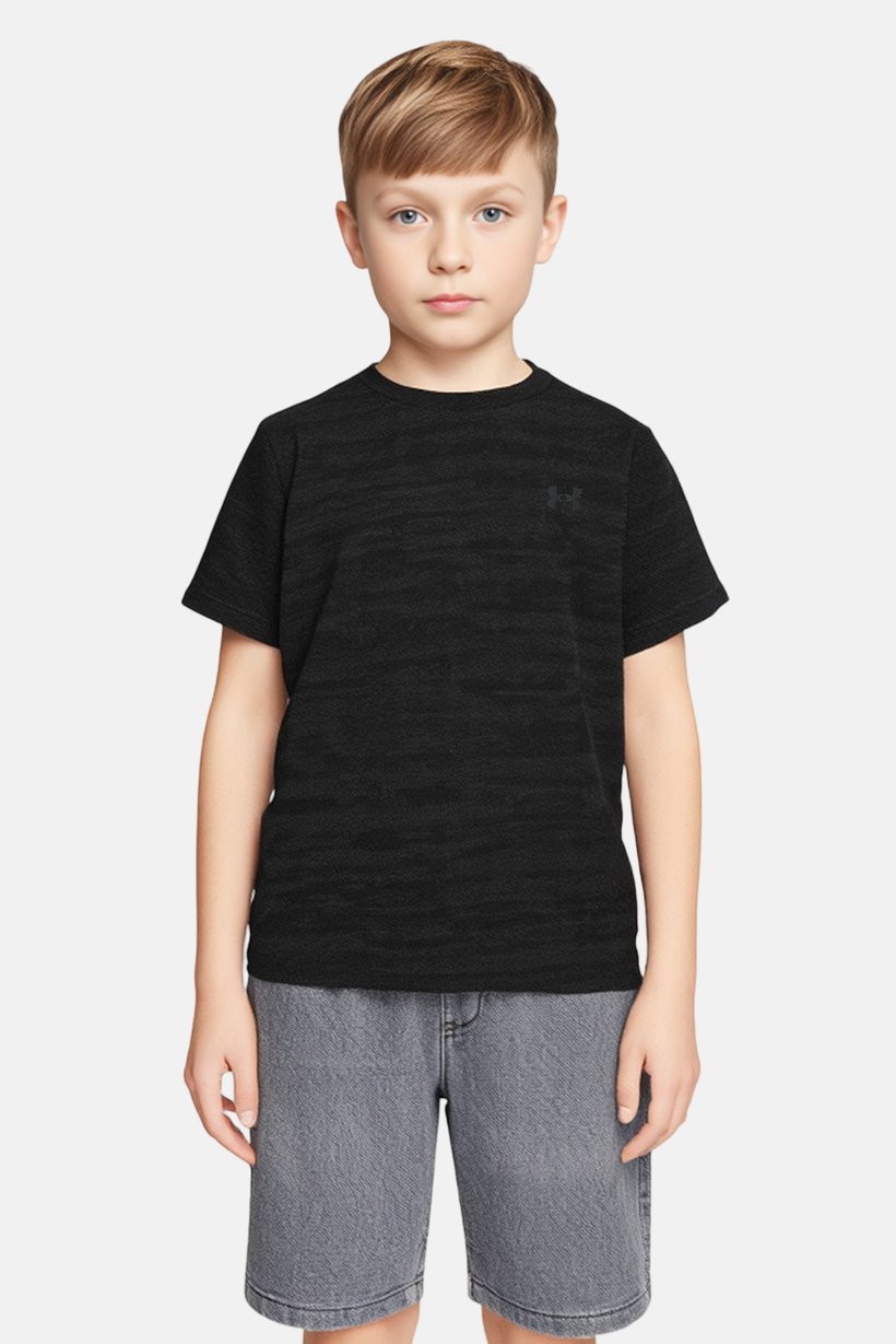 Kids Boy Loose Fit Short Sleeve Training T-Shirts, Black