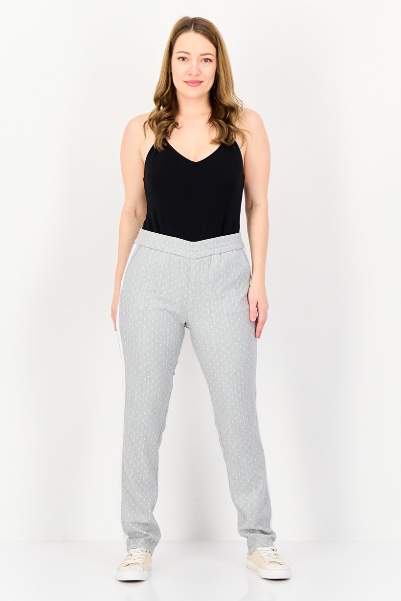Women Regular Fit High Rise Polka Jogger Pants, Multicolor
