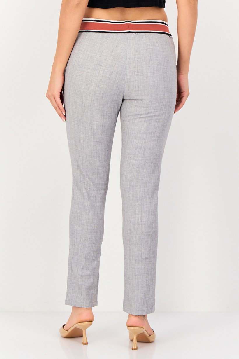 Women Street Fit Heather Straight Leg Pants, Light Grey