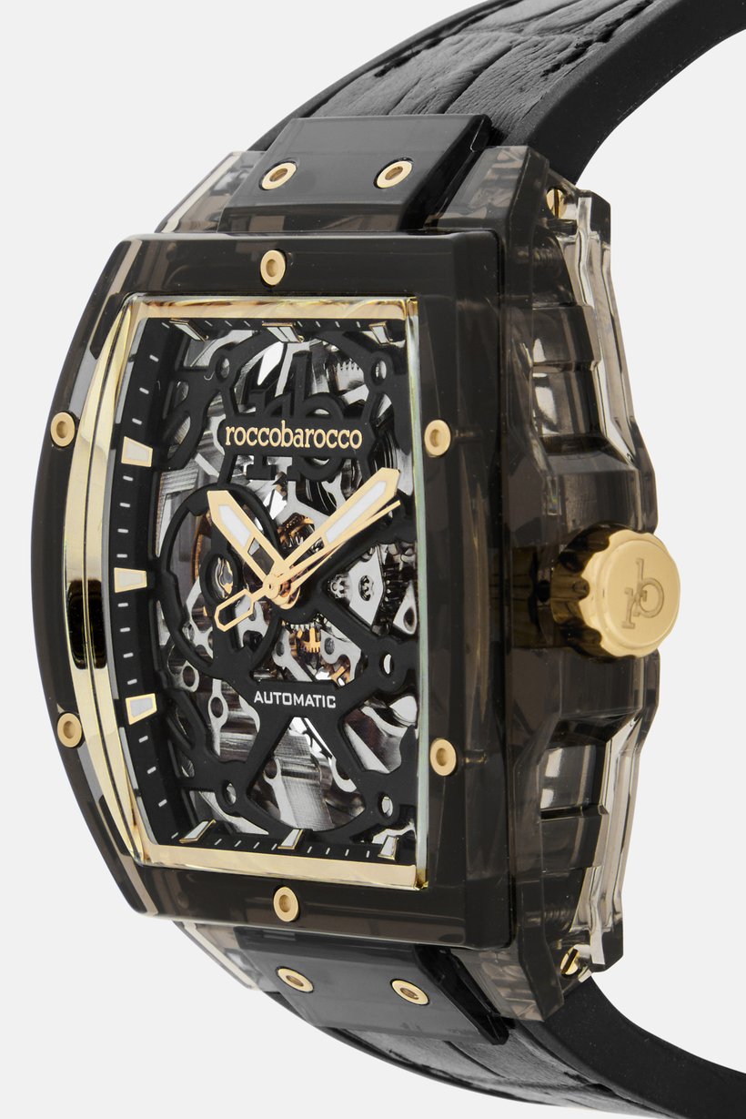 Men RB3802M-06 Silicone Analog Watch 40mm, Black