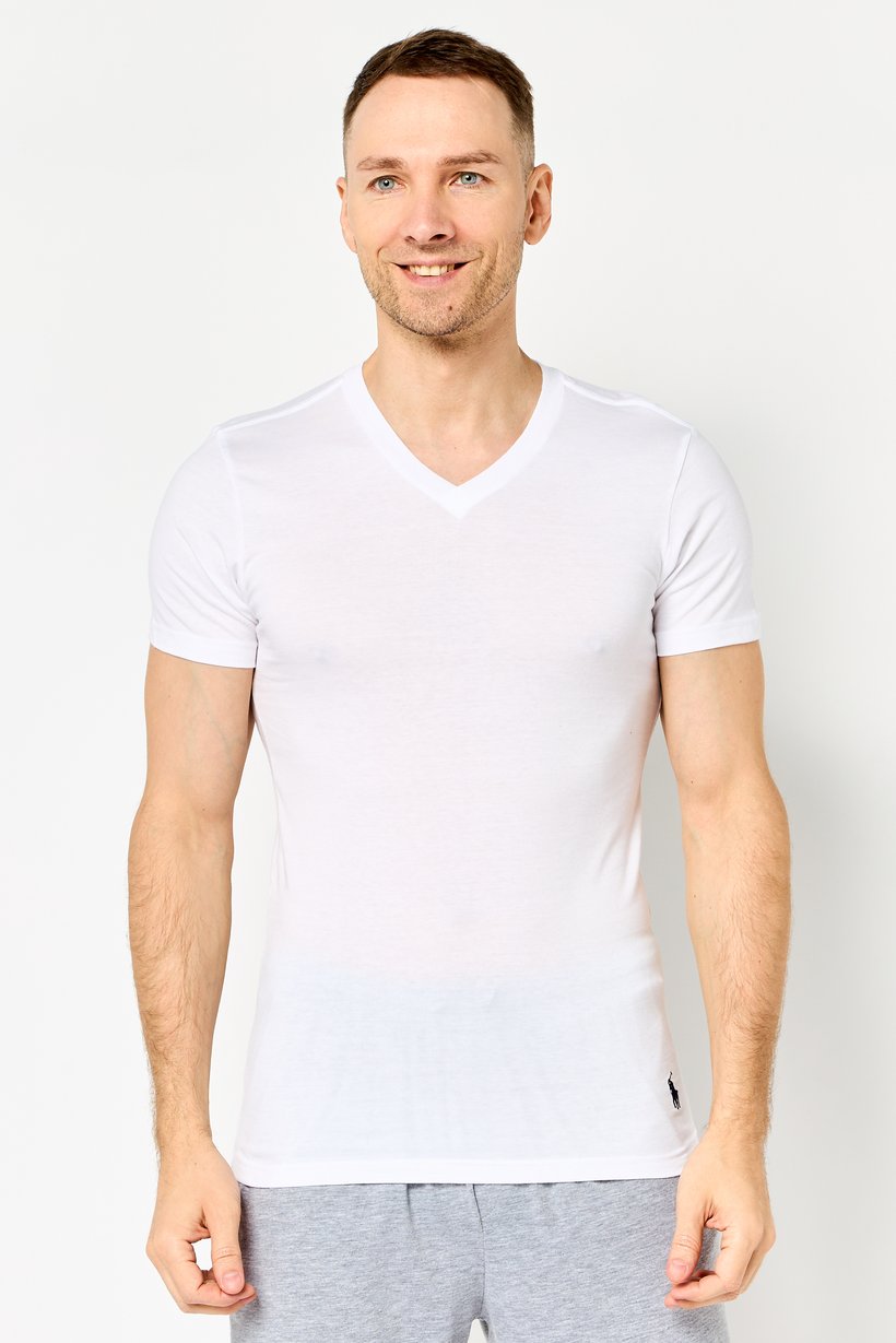 Polo Ralph Lauren Men 3 Pack Slim Fit V-Neck Undershirt, White