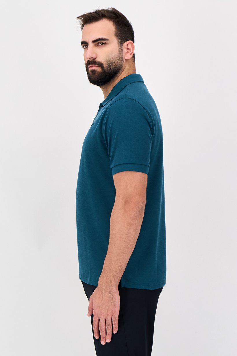 Men Sportswear Fit Short Sleeve Outdoor Polo Shirt, Green